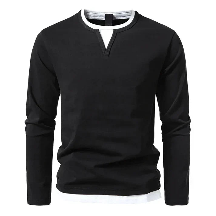 Alwin | T-shirt à manches longues Premium en coton peigné