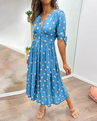 Monique™ | Élégante Robe à Pois