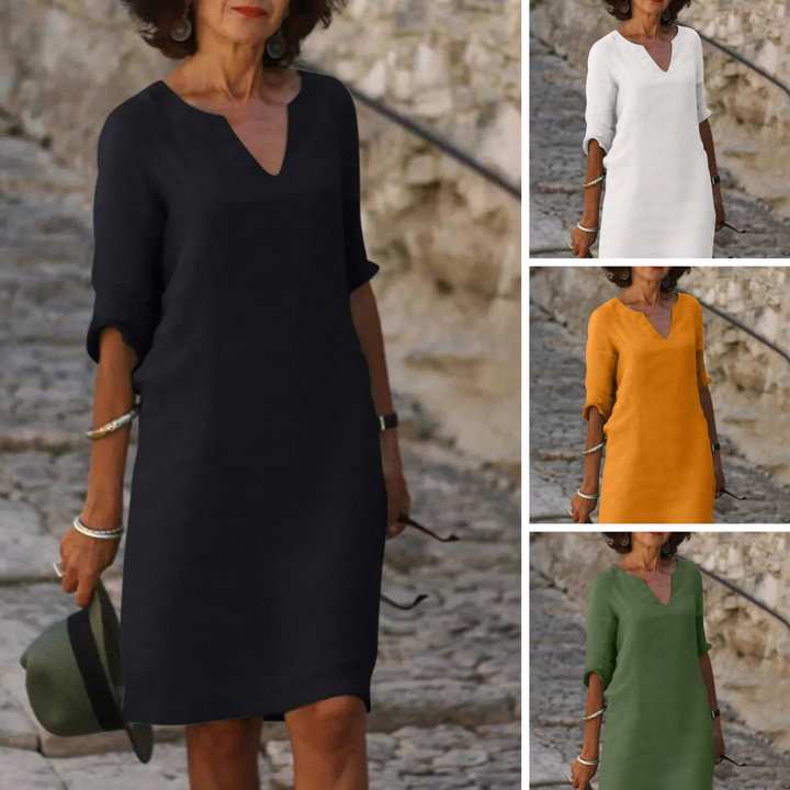 Josette™ | Élégante Robe à Décolleté en V