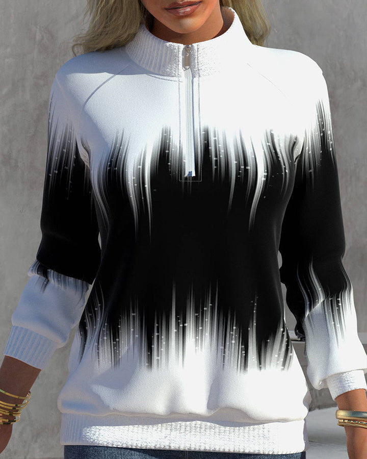 Mia™ | Pull à col montant avec motif dégradé