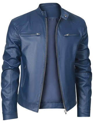 Piers – Veste de Moto en Cuir Synthétique