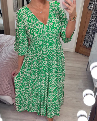 Élina™ | Robe Maxi Chic avec Motif Élégant