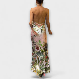 Ayla - Robe maxi sans manches avec imprimé floral