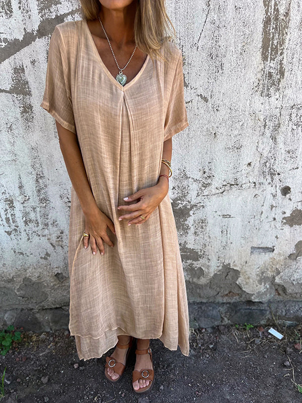 Lysiane™ | Robe Ample avec Col en V