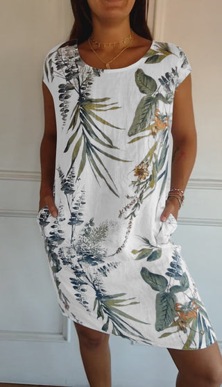 Florine™ | Robe Botanique à Col Rond