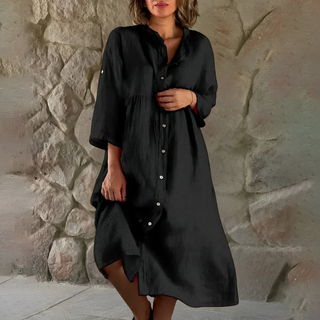 Isa™ | Chemise-robe en coton-lin