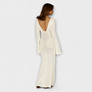 Anne - Robe de plage blanche Luna