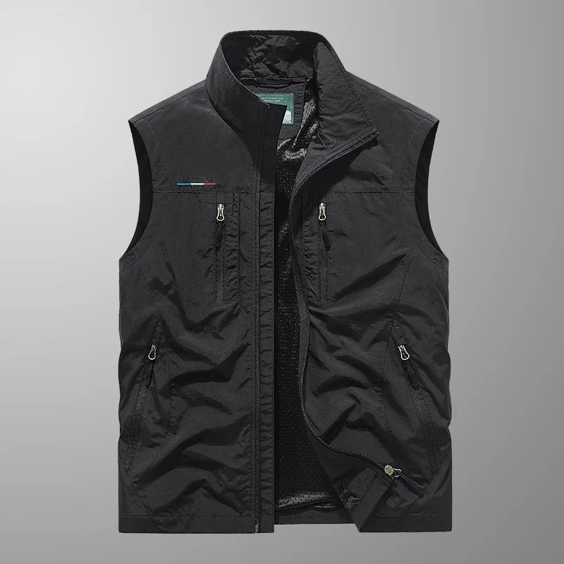 Stuart - Gilet Cargo Extensible et Respirant à Multi-Poches