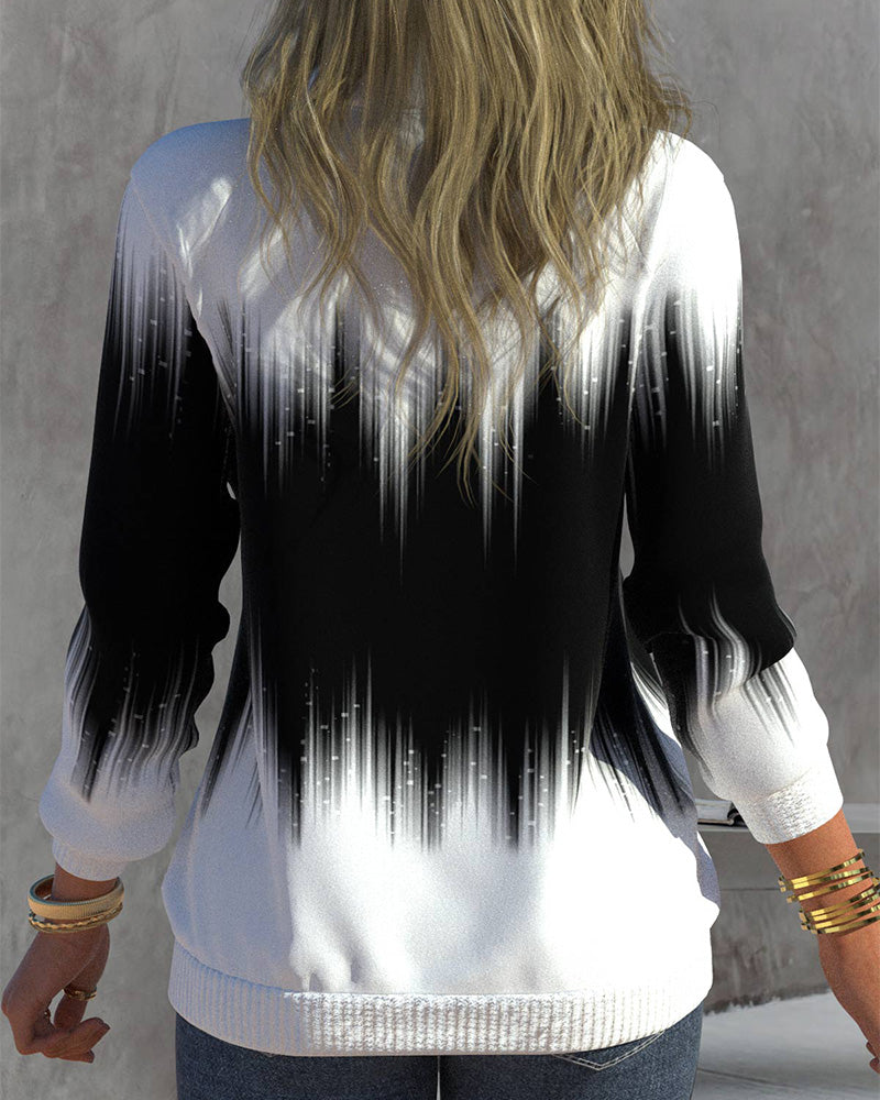 Mia™ | Pull à col montant avec motif dégradé