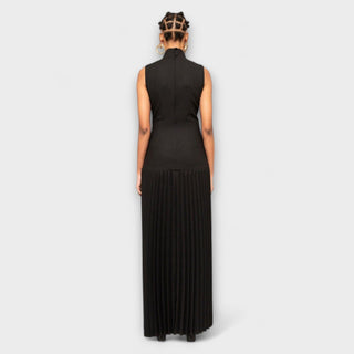 Kristen - Robe maxi avec plis et découpes