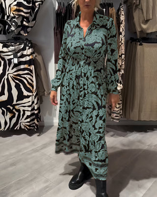 Marisse™ | Robe Midi à Motif avec Col en V