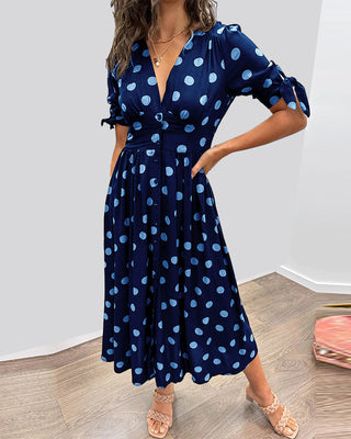 Monique™ | Élégante Robe à Pois