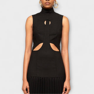 Kristen - Robe maxi avec plis et découpes