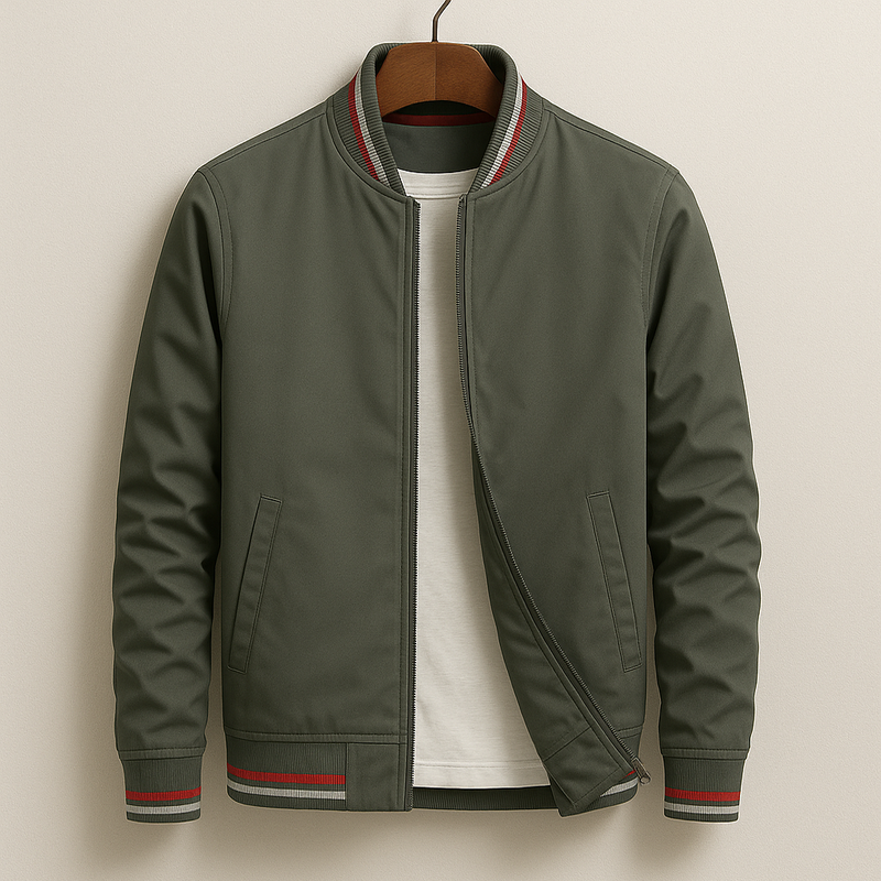 Gleb – Veste Bomber Élégante avec Rayures