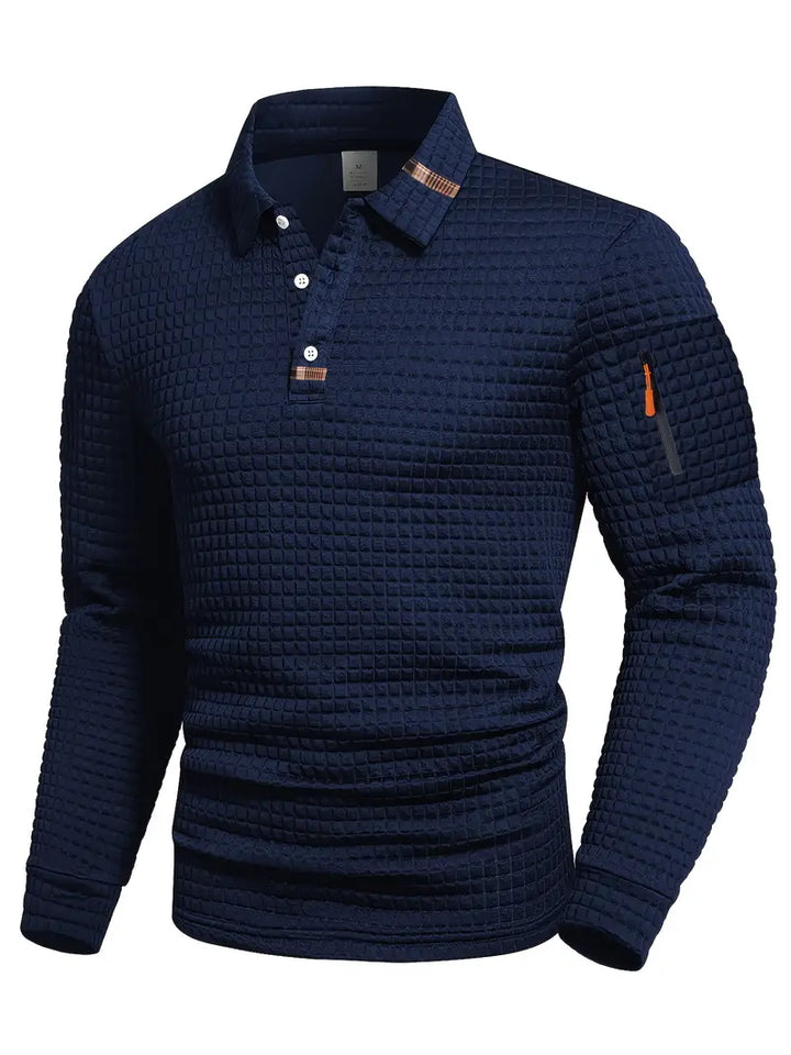 Vincent™ |  Polo Manches Longues Moderne et Décontracté