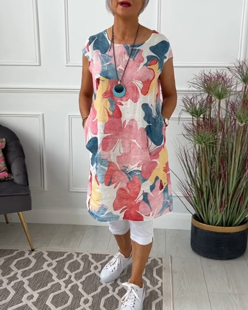 Manon™ | Robe Décontractée à Imprimé Floral Éclatant