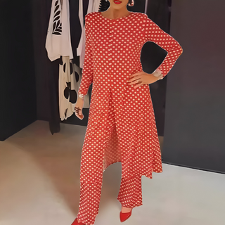 Jeanne™ | Ensemble Deux Pièces à Motif Pois Enjoués