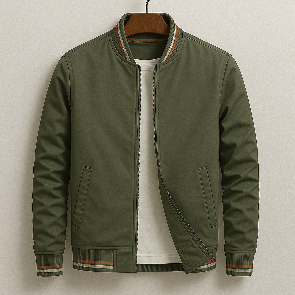 Gleb – Veste Bomber Élégante avec Rayures