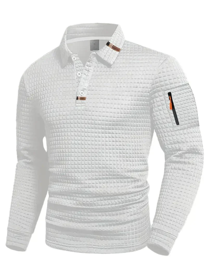 Vincent™ |  Polo Manches Longues Moderne et Décontracté