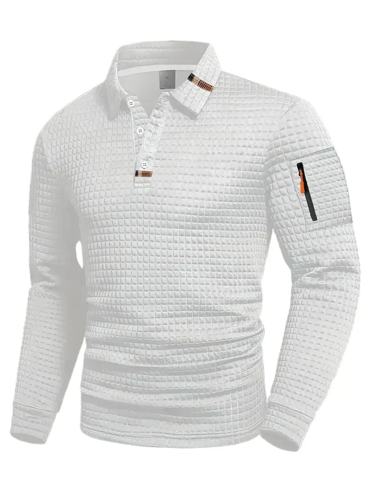 Vincent™ |  Polo Manches Longues Moderne et Décontracté
