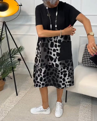 Naomi™ | Robe Décontractée à Imprimé avec Col Rond