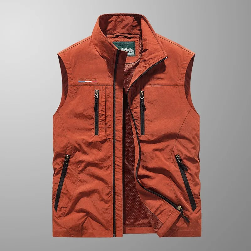 Stuart - Gilet Cargo Extensible et Respirant à Multi-Poches