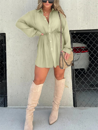 Flavie™ | Tendance Robe Courte en Satin