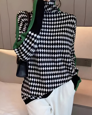 Vera™ | Pull à col haut avec motif en losanges