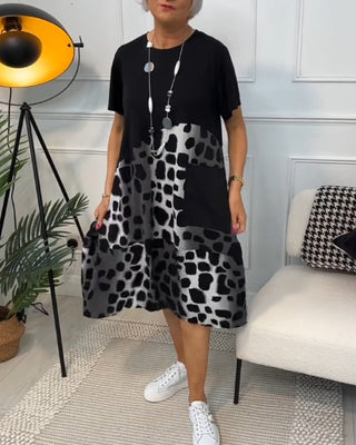 Naomi™ | Robe Décontractée à Imprimé avec Col Rond