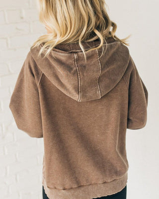 Clare - Sweat à Capuche en Fleece Lavé à l'Acide