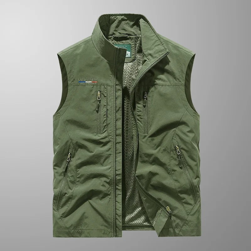 Stuart - Gilet Cargo Extensible et Respirant à Multi-Poches
