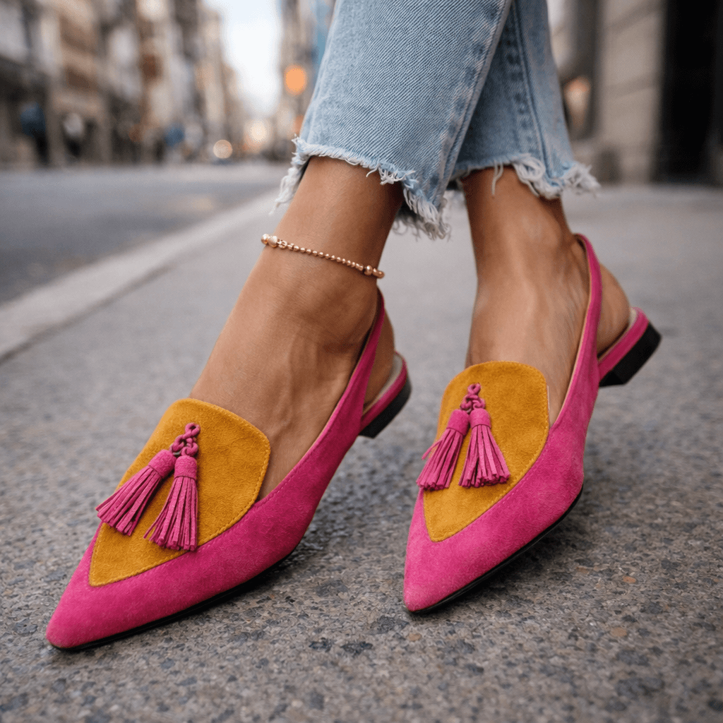 Eliza | Sandales à lanières et à pompons