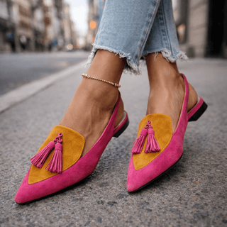 Eliza | Sandales à lanières et à pompons