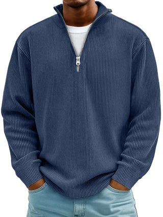 LEVI | Pull côtelé zippé