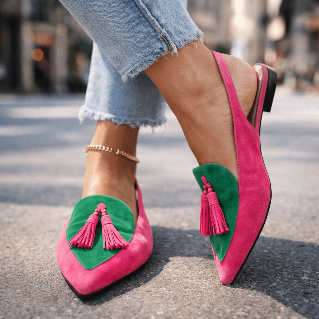 Eliza | Sandales à lanières et à pompons