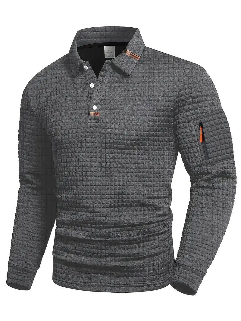 Vincent™ |  Polo Manches Longues Moderne et Décontracté