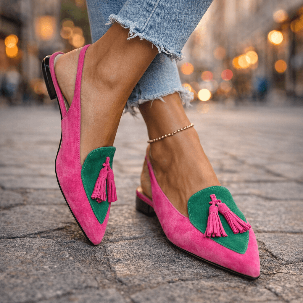 Eliza | Sandales à lanières et à pompons