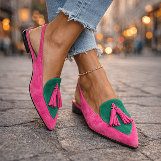 Eliza | Sandales à lanières et à pompons