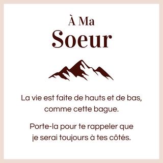 Bague Ajustable - À ma soeur - Je serai toujours à tes côtés