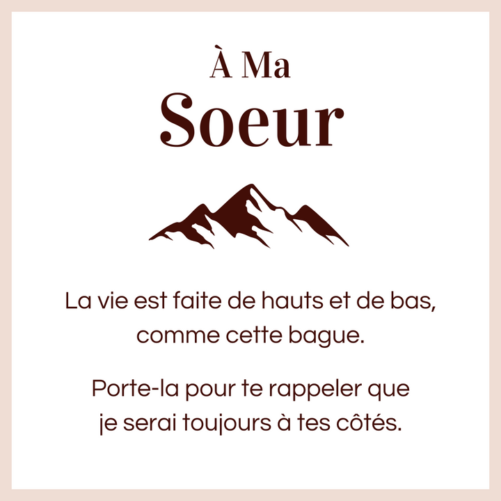 Bague Ajustable - À ma soeur - Je serai toujours à tes côtés