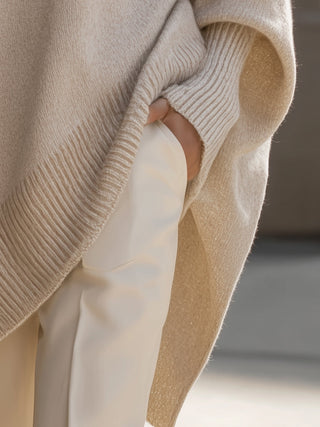 Poncho Oversize Élégance Sans Effort pour Femme