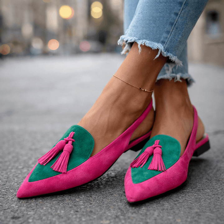 Eliza | Sandales à lanières et à pompons