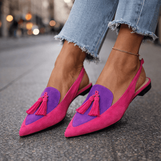 Eliza | Sandales à lanières et à pompons