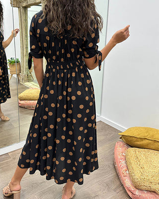 Monique™ | Élégante Robe à Pois