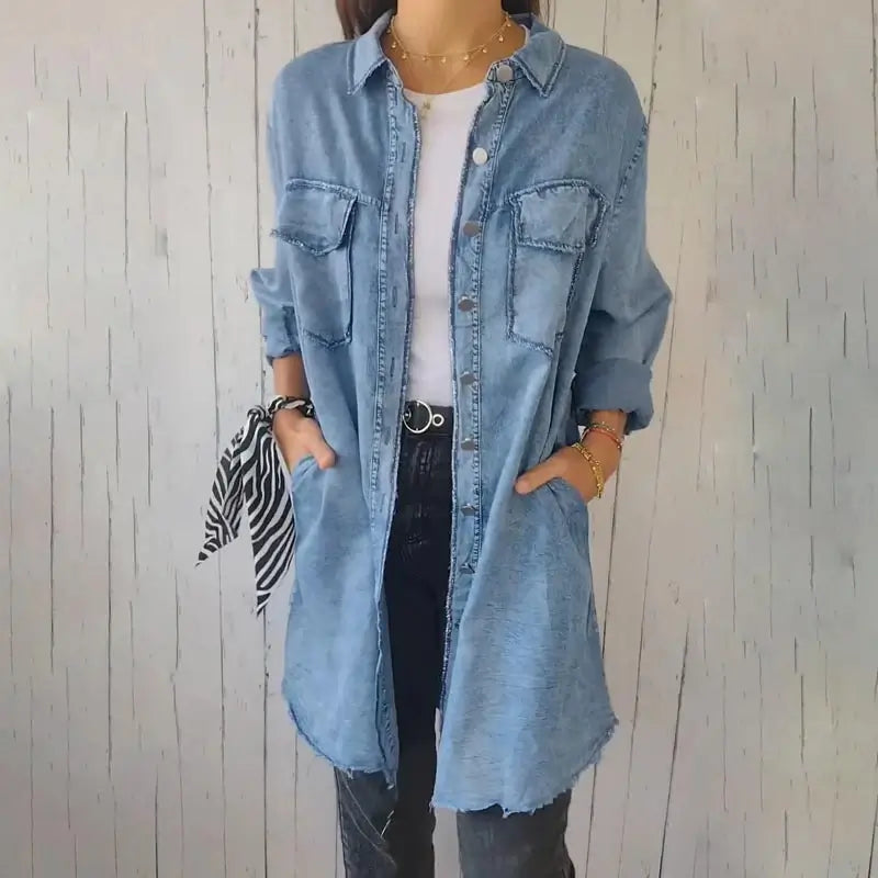 Mila – Veste Chemise en Jean Décontractée