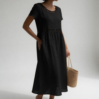 Robe midi Olivia à œillets