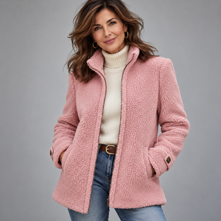 Cassandra | Veste douce et élégante à fermeture zippée