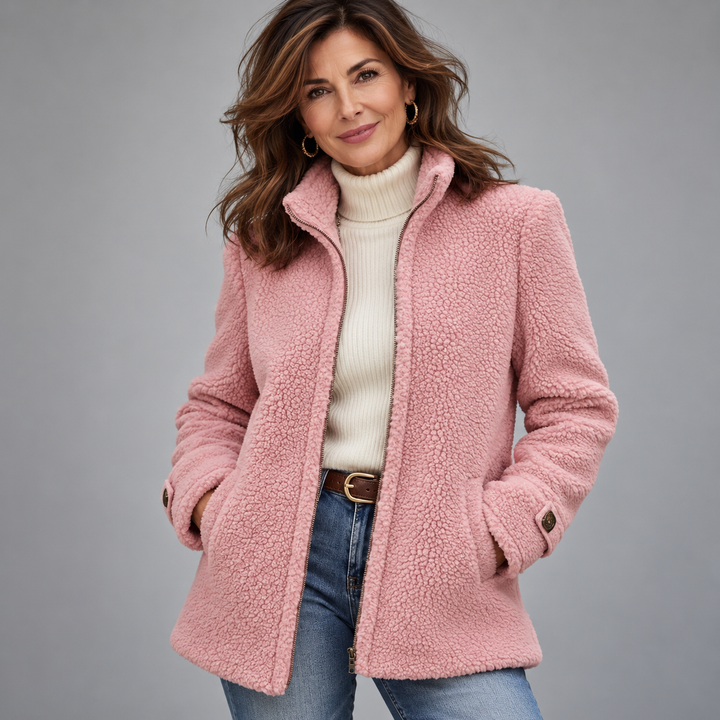 Cassandra | Veste douce et élégante à fermeture zippée