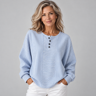 Davina | Sweat-Shirt Rayé Décontracté