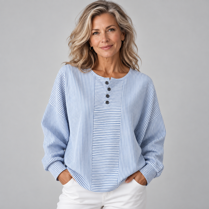 Davina | Sweat-Shirt Rayé Décontracté
